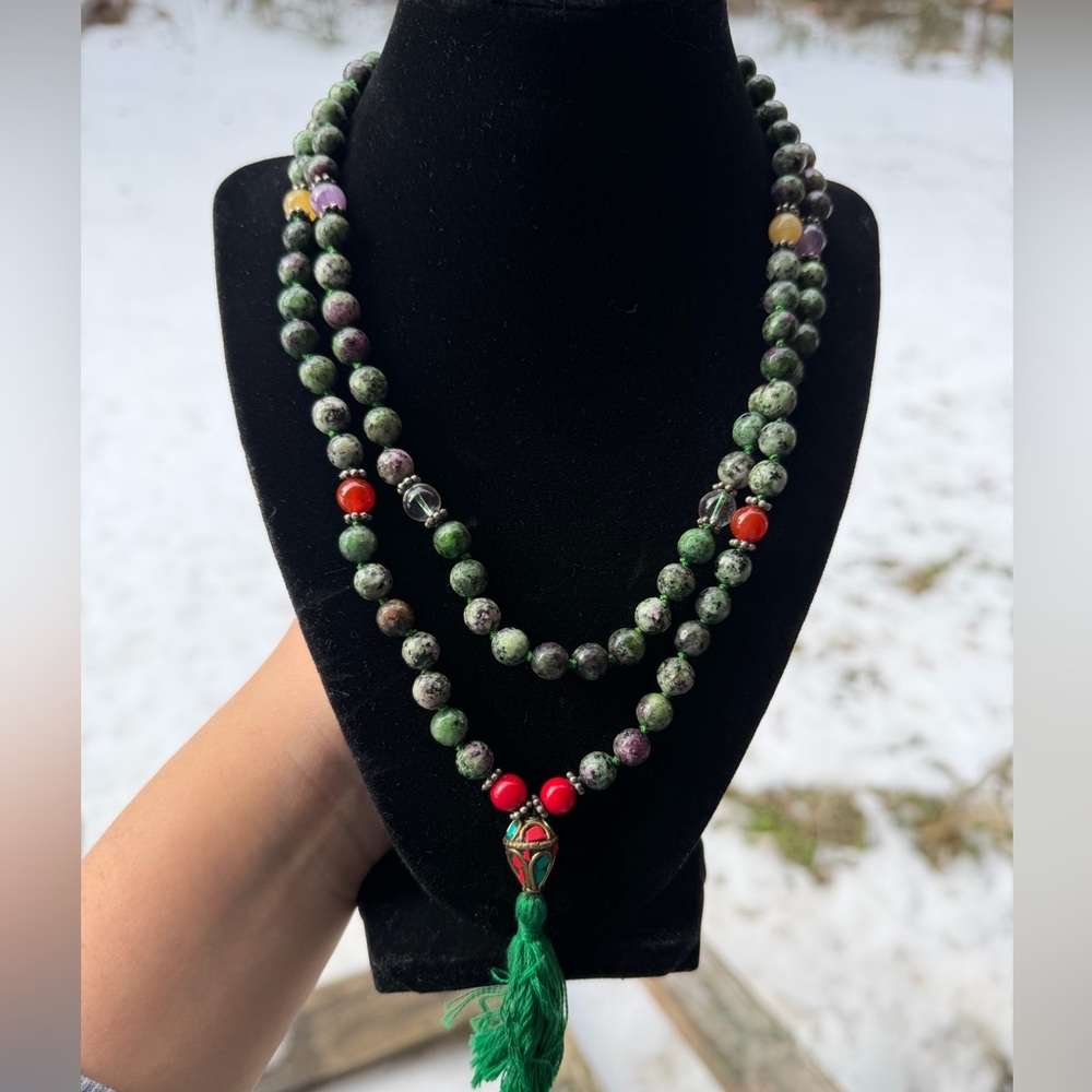 Japa Mala 108 Stone  Tibetan Necklace